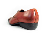 Gixxay 本革ストレートチップ ビジネスシューズ アンティーク茶色 ワイズ3E（EEE）28cm（28.0cm）29cm（29.0cm）【大きいサイズ（ビッグサイズ）革靴・紳士靴】（2855br）