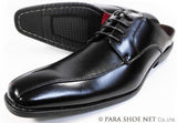 SABLINA VALENTINO スワールモカ ビジネスサンダル（ビジネススリッパ）3E（EEE）黒［メンズ紳士靴/大きいサイズ 27.5cm、28cm（28.0cm）あり］(acc580-blk)
