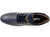 LiBERTO（EDWIN）プレーントゥ カジュアルシューズ（4cm防水・防滑ソール）紺色（ネイビー）3E（EEE）28cm、29cm【大きいサイズ メンズ 紳士靴】（PACC-60646-NV）