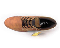 LiBERTO（EDWIN）プレーントゥ カジュアルシューズ（4cm防水・防滑ソール）キャメル 3E（EEE）28cm、29cm【大きいサイズ メンズ 紳士靴】（PACC-60646-CAM）