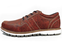 LiBERTO（EDWIN）レザースニーカー（防水・防滑ソール）カジュアルシューズ キャメル（茶色）3E 28cm、29cm【大きいサイズ（ビッグサイズ）紳士靴】（PACC-60648-CAM）