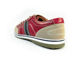 AMERICANINO（EDWIN）レザースニーカー カジュアルシューズ レッド（赤色）ワイズ3E（EEE）28cm、29cm、30cm【大きいサイズ 紳士靴】(ae889red)