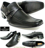 LASSU＆FRISS ストラップスリッポン ビジネスシューズ 黒 ワイズ3E（EEE）27.5cm、28cm、29cm、30cm【大きいサイズ（ビッグサイズ）紳士靴】(MS951-BLK)