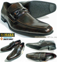 S-MAKE ビットローファー ビジネスシューズ 濃茶 ワイズ3E(EEE) 27.5cm、28cm、29cm、30cm【大きいサイズ（ビッグサイズ）紳士靴】(pns1202k-dbr)