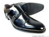 Oxford Field ダブルモンクストラップ ビジネスシューズ 黒 3E（EEE）28cm、29cm、30cm【大きいサイズ（ビッグサイズ）紳士靴】（PNS3003-BLK）