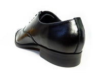 GERODI 本革 内羽根ストレートチップ ビジネスシューズ 黒 3E（EEE）28cm（28.0cm）、28.5cm、29cm（29.0cm）【大きいサイズ 革靴】 (PNS-5021-BLK)