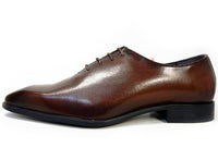 GERODI 本革 ホールカット ビジネスシューズ アンティーク茶色 3E（EEE）28cm（28.0cm）、28.5cm、29cm（29.0cm）【大きいサイズ革靴】 (PNS-5023-DBR)
