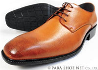 S-MAKE プレーントゥ ビジネスシューズ 茶色 ワイズ3E（EEE）27.5cm、28cm、29cm、30cm【大きいサイズ（ビッグサイズ）メンズ紳士靴】(PNS-1103-BR)