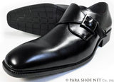 S-MAKE モンクストラップ ビジネスシューズ 黒 ワイズ3E（EEE） 27.5cm、28cm、29cm、30cm【大きいサイズ（ビッグサイズ）メンズ紳士靴】(PNS-1105-BLK)