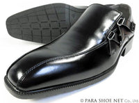 S-MAKE ストラップスリッポン ビジネスシューズ 黒 ワイズ3E（EEE） 27.5cm、28cm、29cm、30cm【大きいサイズ（ビッグサイズ）メンズ紳士靴】(PNS-1106-BLK)
