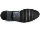 PARASHOE 本革 内羽根セミブローグ ビジネスシューズ 黒（ブラック）ワイズ3E（EEE）【マッケイ製法・メンズ革靴・紳士靴】 (PS-13004-BLK)