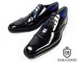 PARASHOE 本革 内羽根ストレートチップ ビジネスシューズ 黒 3E（EEE）23cm、23.5cm、24cm【小さいサイズ（スモールサイズ）メンズ 革靴・紳士靴】（ps-16101-blK）