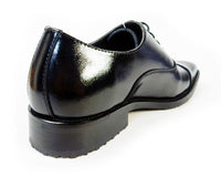 PARASHOE 本革 内羽根ストレートチップ ビジネスシューズ 黒 3E（EEE）23cm、23.5cm、24cm【小さいサイズ（スモールサイズ）メンズ 革靴・紳士靴】（ps-16101-blK）