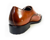 PARASHOE 本革 内羽根ストレートチップ ビジネスシューズ 茶色 3E（EEE）23cm、23.5cm、24cm【小さいサイズ（スモールサイズ）革靴・紳士靴】（ps16101-br）