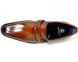 PARASHOE 本革 ストラップヴァンプスリッポン ビジネスシューズ 茶色 3E（EEE）23cm、23.5cm、24cm【小さいサイズ（スモールサイズ）革靴・紳士靴】（ps16103-br）