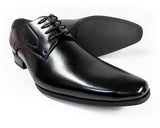 PARASHOE 本革 プレーントゥ ビジネスシューズ 黒 ワイズ3E 27.5cm、28cm、29cm、30cm、31cm【大きいサイズ（ビッグサイズ）革靴】(PS-17351K-BLK)