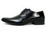 PARASHOE 本革 プレーントゥ ビジネスシューズ 黒 ワイズ3E 27.5cm、28cm、29cm、30cm、31cm【大きいサイズ（ビッグサイズ）革靴】(PS-17351K-BLK)