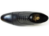 PARASHOE 本革 内羽根ストレートチップ（キャップトゥ） ビジネスシューズ 黒 3E（EEE）22～27cm【小さいサイズ（スモールサイズ）あり／メンズ 革靴・紳士靴】(PS-1801-BLK)