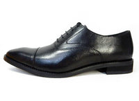 PARASHOE 本革 内羽根ストレートチップ ビジネスシューズ 黒 ワイズ4E（EEEE）24.5～32cm【大きいサイズ（ビッグサイズ）あり／メンズ革靴・紳士靴】(PS1805-BLK)