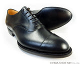 PARASHOE ハンドソーンウェルト製法 本革 内羽根ストレートチップ（キャップトゥ）ビジネスシューズ 黒 ワイズ3E（EEE）22cm～32cm【メンズ革靴・日本製】（PSY-1011-BLK）