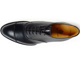 PARASHOE ハンドソーンウェルト製法 本革 内羽根ストレートチップ（キャップトゥ）ビジネスシューズ 黒 ワイズ3E（EEE）22cm～32cm【メンズ革靴・日本製】（PSY-1011-BLK）